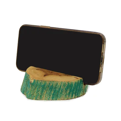 Porta cellulare in legno Gamal Grande - Verdeacqua — foto 3