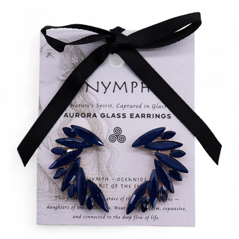 Royal Blu - Vintage Glass - Angel Wings - Earrings — foto 4