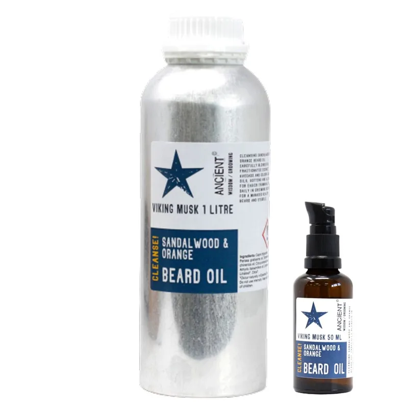 1 Litre Beard Olio Viking Muschio Cleanse! — foto 4