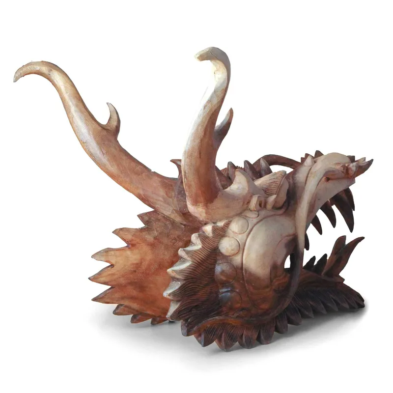Live Size Dragon Head Carving 30cm — foto 1