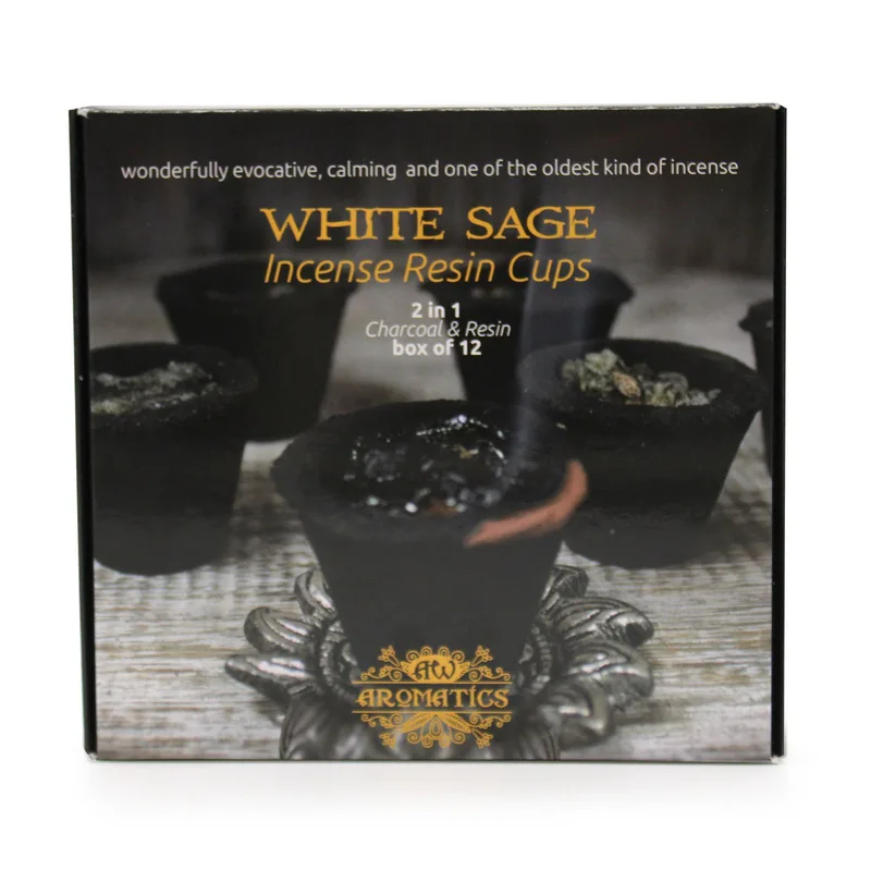 Scatola of 12 Resin Cups Bianco Sage — foto 4