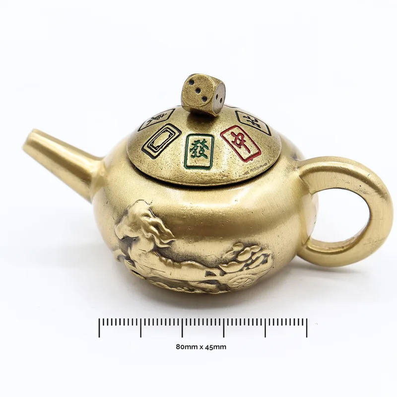 Feng Shui Fortune Lucky Teapot with Dice Spin — foto 3