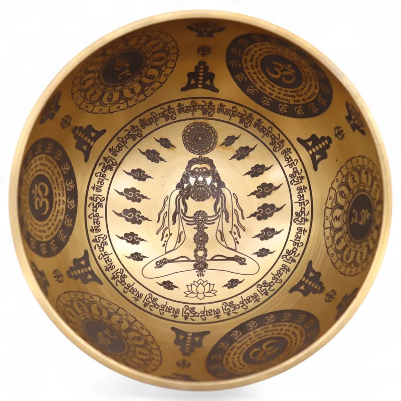 Puro Brass Etched Yogi Set of 4 Approx 3.85kg — foto 6