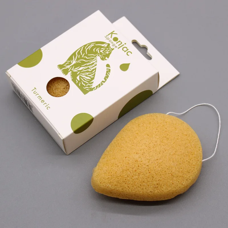 Teardrop Konjac Sponge - Turmeric - Anti-wrinkle — foto 1
