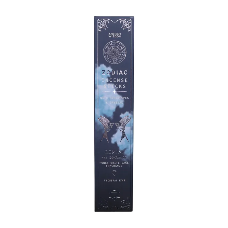 Honey Bianco Sage Zodiac Gemstone Crystal Incenso - Gemini — foto 2