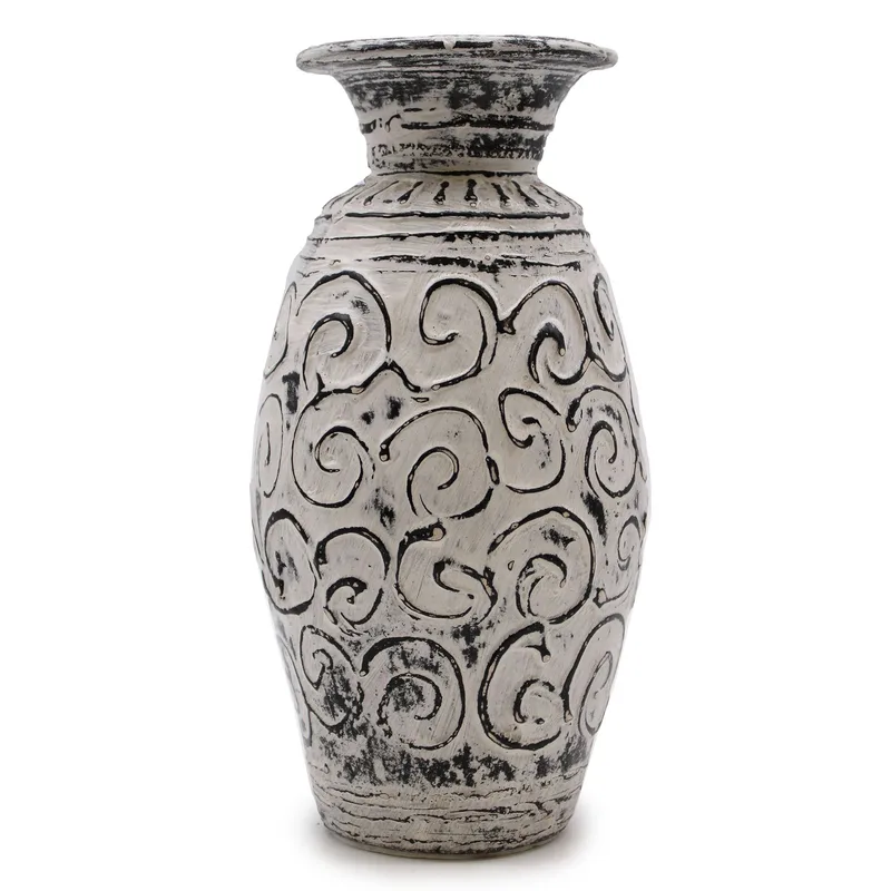 Swirls Shaped Vase Crema