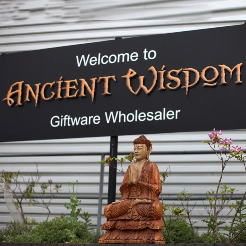 Hand Carved Buddha Statue 80cm Welcome — foto 6
