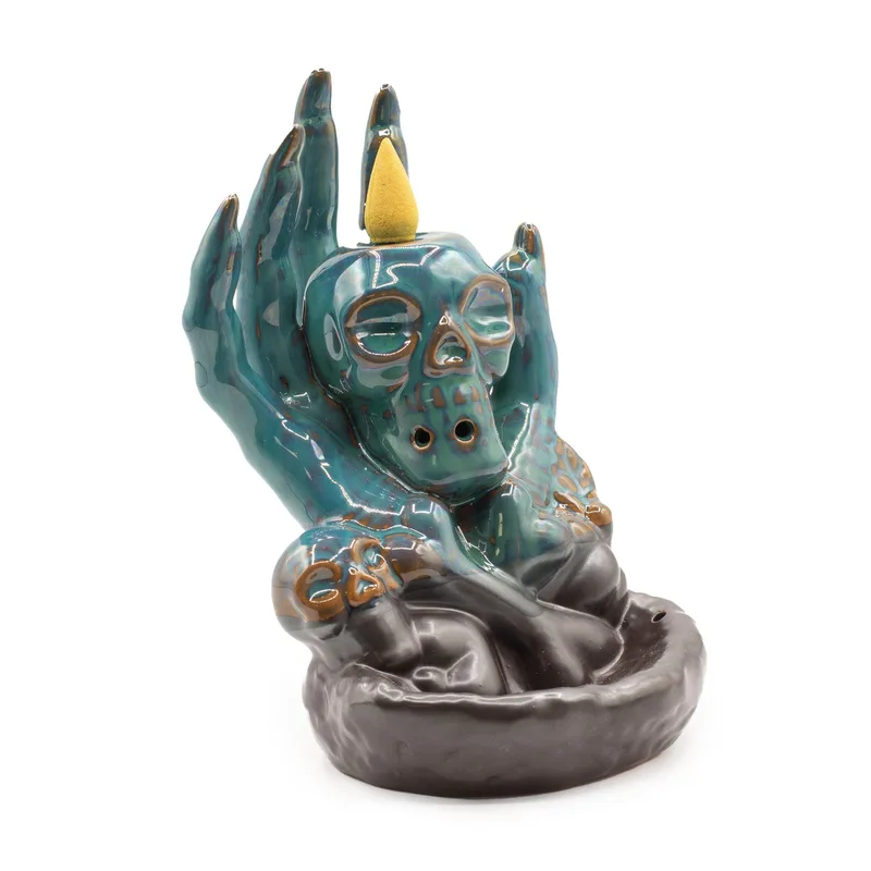 Backflow Incenso Bruciatore Skull in Hand