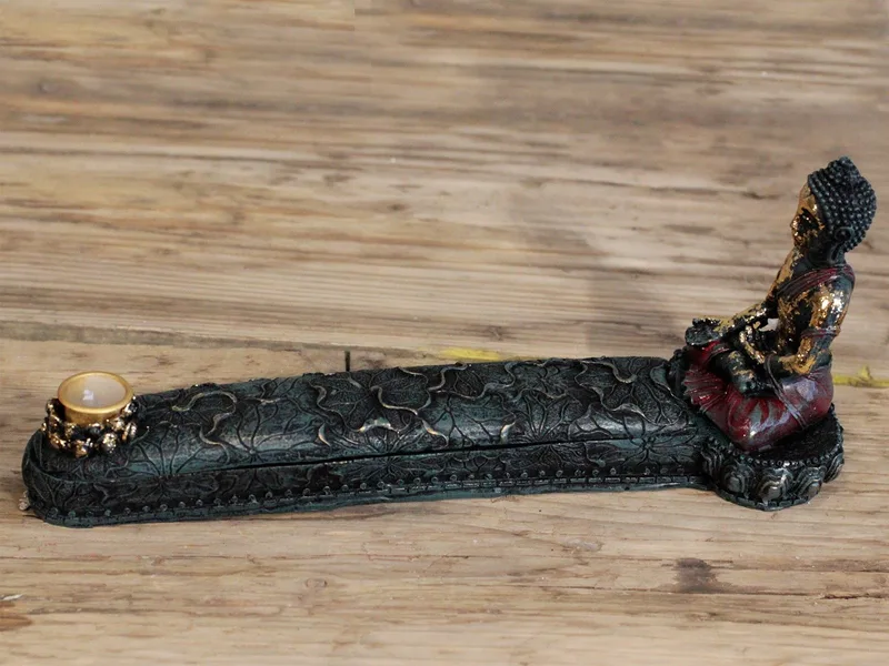 Antique Buddha Incenso Bruciatore & Scatola — foto 3