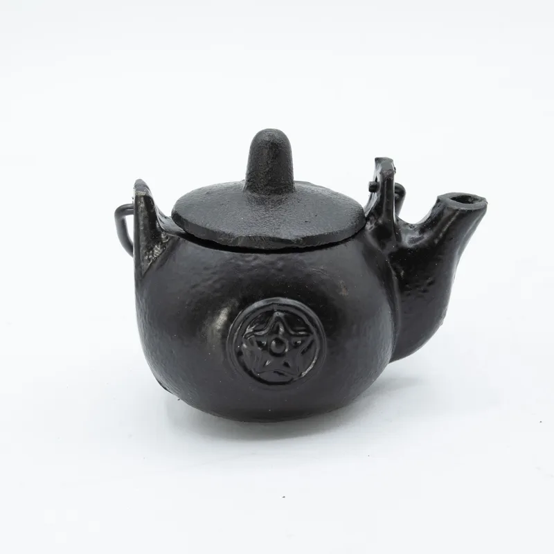 Small Cast Iron Ritual Pot with Pentagon 8x8x10cm — foto 1