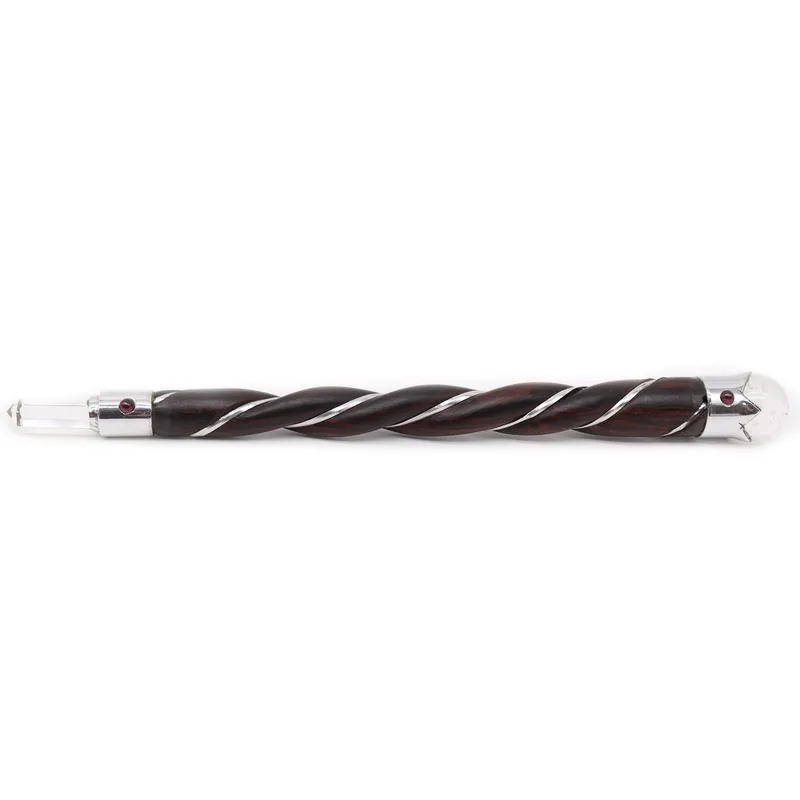 Twisted Legno and Rock Quartz Wand — foto 1