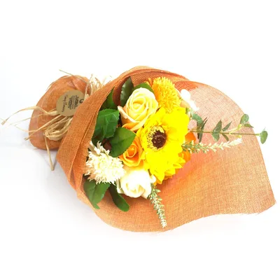 Standing Sapone Fiore Bouquet Arancia — foto 4