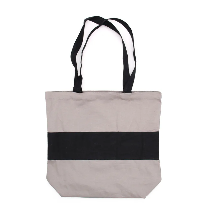 Two Tone Cotton Bag 38x42x12cm Grey & Nero 10oz