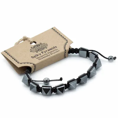 Bracciale Shamballa in Ceramica Magnetica con Piramidi a Punta — foto 1