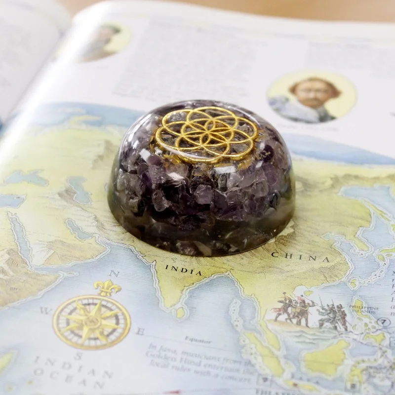 Orgonite Desk Power Packs Amethyst Dome — foto 1