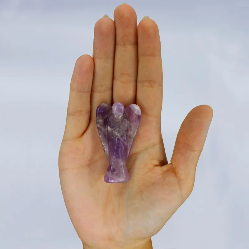 Hand Carved Gemstone Angel - Amethyst — foto 2