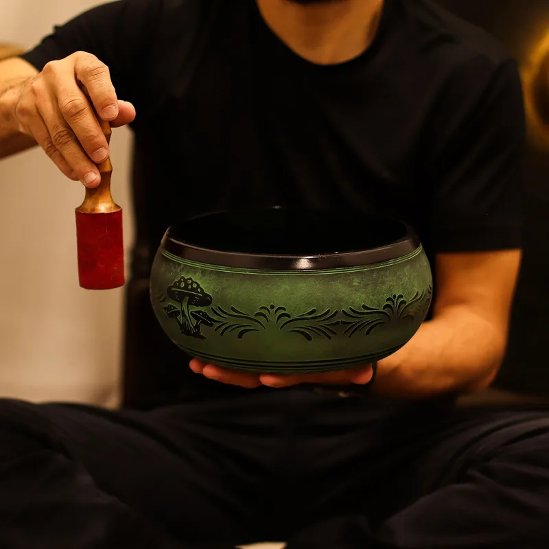 Extra Loud Mushroom Singing Bowl Moss Verde — foto 1