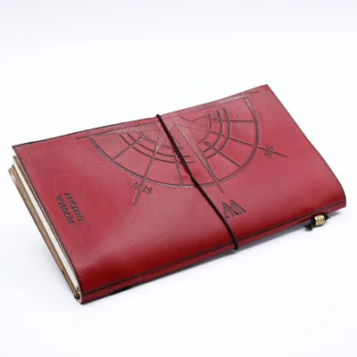Fatto a mano Leather Journal- The Adventure Begins - Red - (80 pages) — foto 5