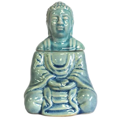 Sitting Buddha Olio Bruciatore - Blu
