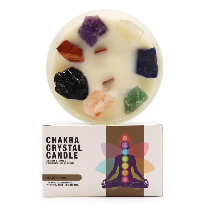 Large Chakra Crystal Candele Seven Charkra