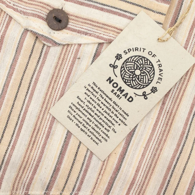 Nomad Sari Grandad Shirt Brown Beige Medium — foto 4