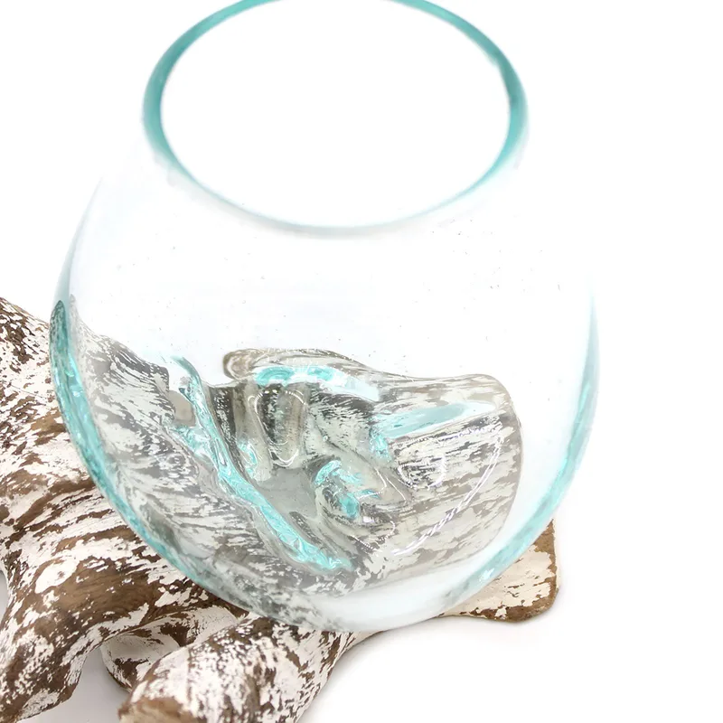 Molten Glass on Whitewash Legno Medium Bowl — foto 4