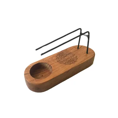 Small Palo Santo Heater Teak Legno Mandala Design