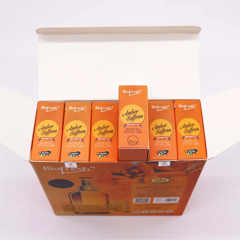 Biofresh Backflow Incenso Cones (40 cones) - Ambra Safron — foto 1