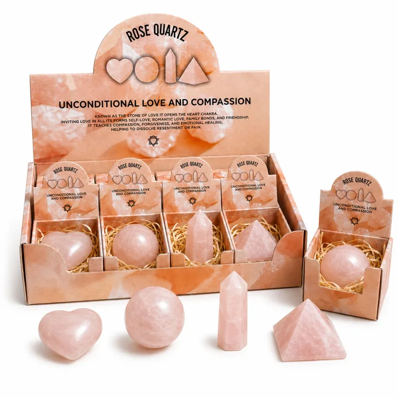 Four Gemstone Shapes - Rosa Quartz — foto 4