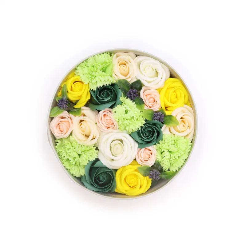 Round Scatola Spring Celibrations Yellow & Greens