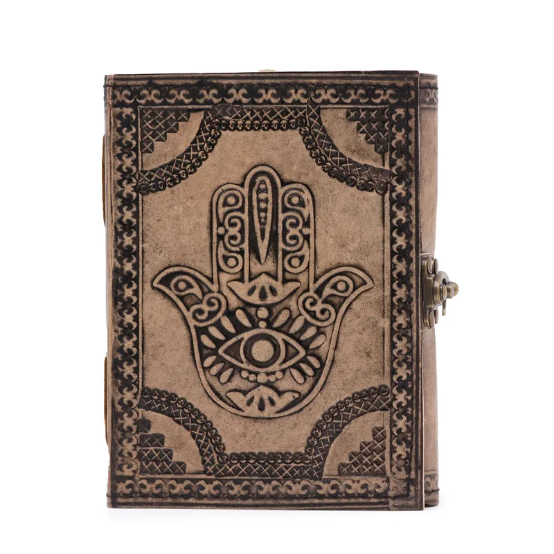 Hamsa Esoteric Notebook Antique Grey 200 pages Stich Edge 17.5x12.5x3cm — foto 2