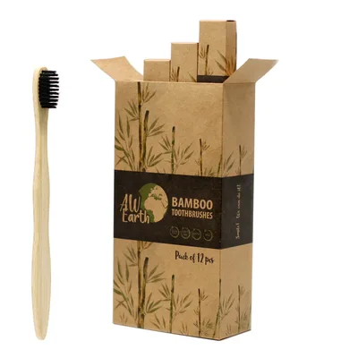 1x Bamboo Toothbrush - Charcoal Medium Soft — foto 2