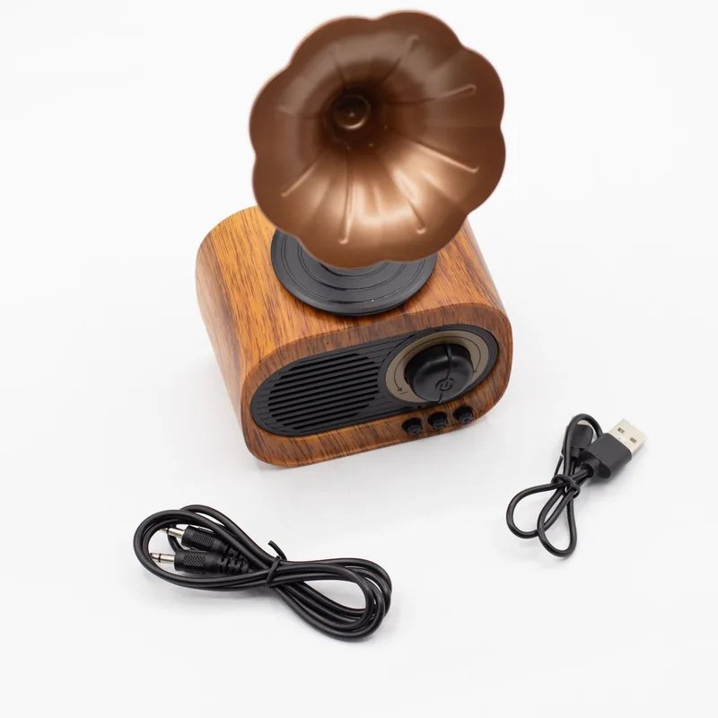 Retro Mini Gramophone Speaker Bluetooth & FM Radio 5 watt x 1 — foto 3