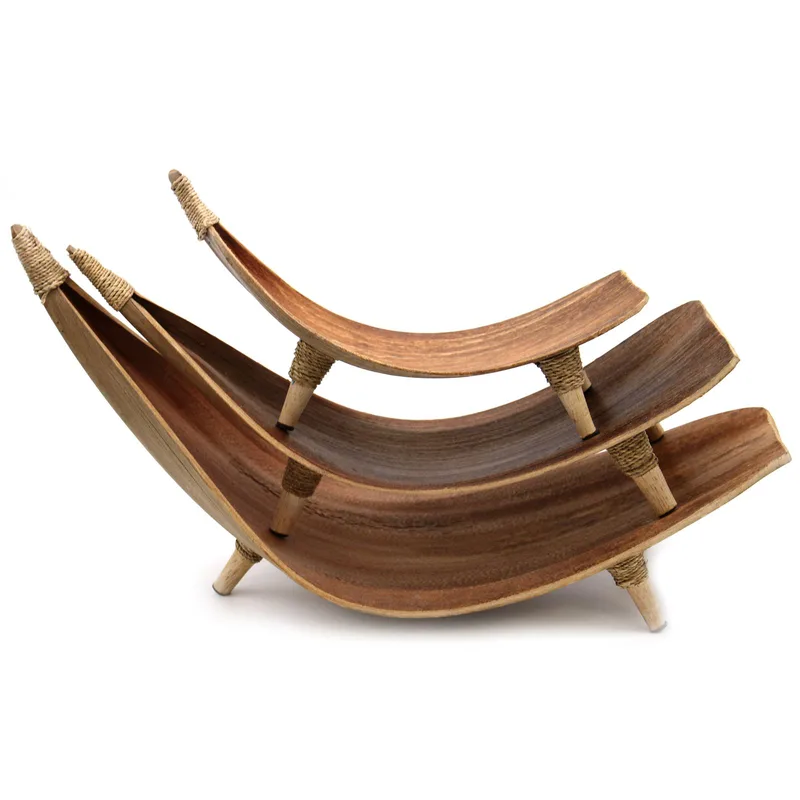 Coconut Leaf Fruit Bowl Set Naturale — foto 4