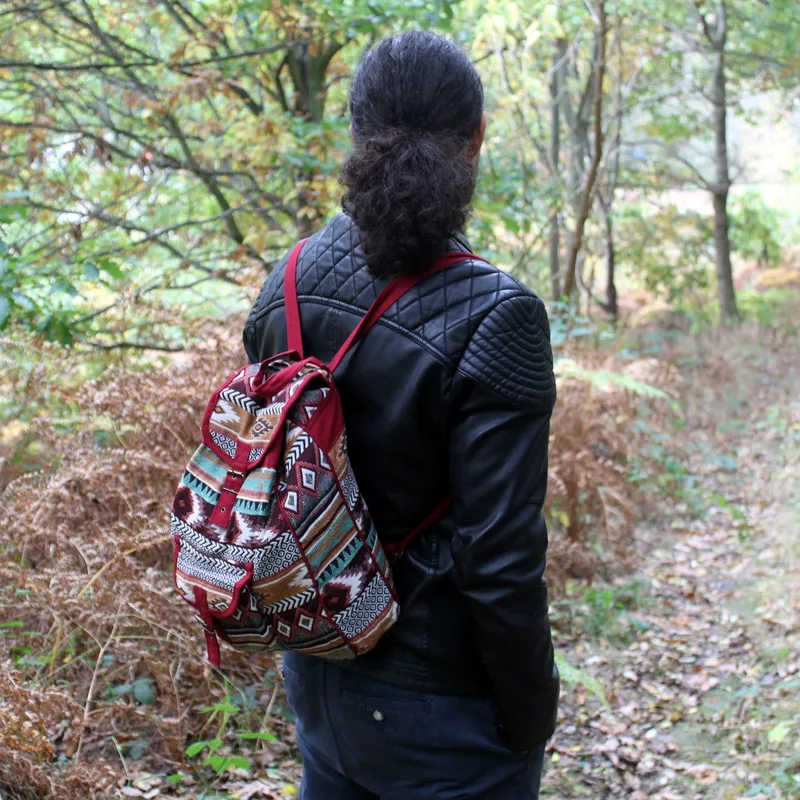 Jacquard Bag Chocolate Backpack