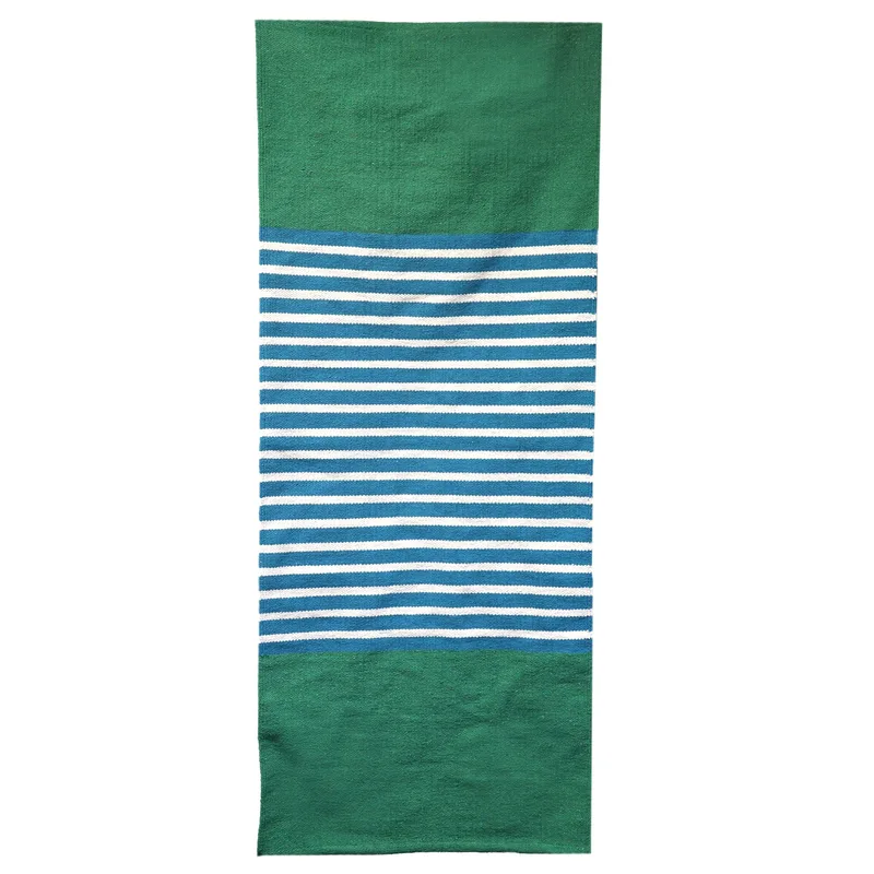 Tappeto in Cotone Indiano 70x170cm Blu/Verde — foto 4