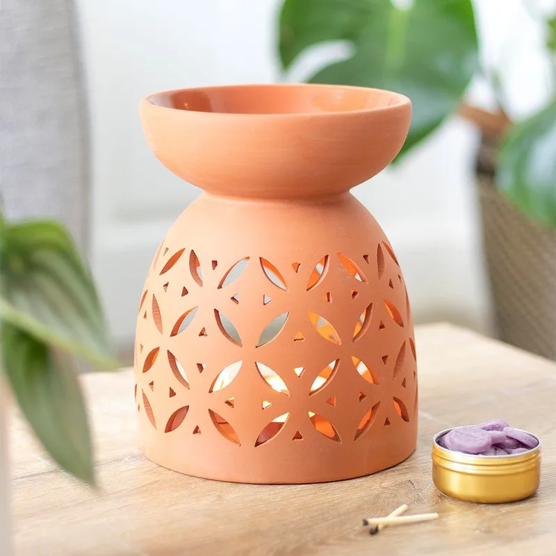 20cm Large Terracotta Olio Bruciatore