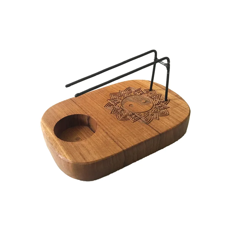Palo Santo Heater Teak Legno Yin & Yang Design