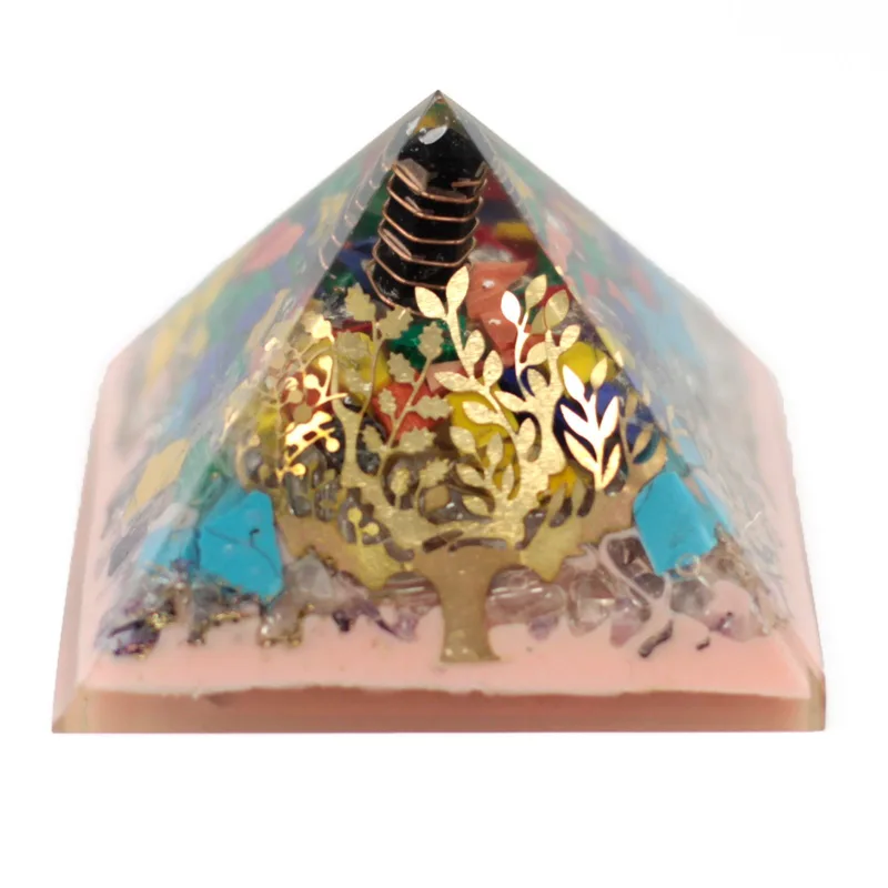 Lrg Organite Pyramid 70mm Tree（earth base)