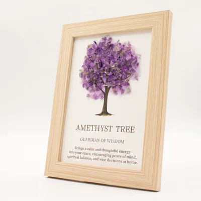 Gemstone Picture - Albero of Life - Amethyst (20x14.7x1cm)