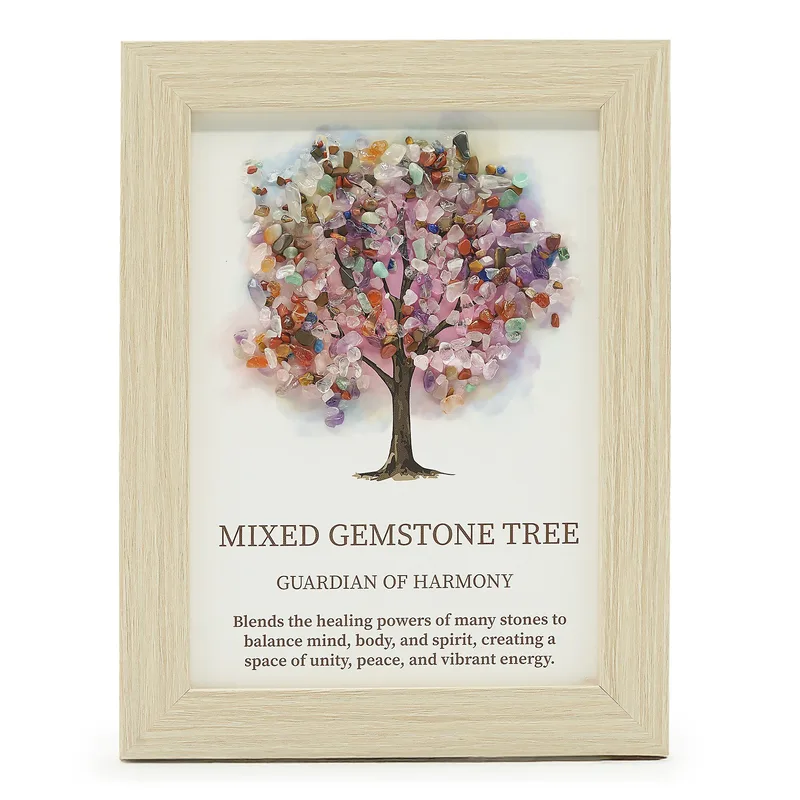 Pietra Preziosa a Forma di Albero della Vita - Multicolore (20x14,7x1 cm) — foto 2