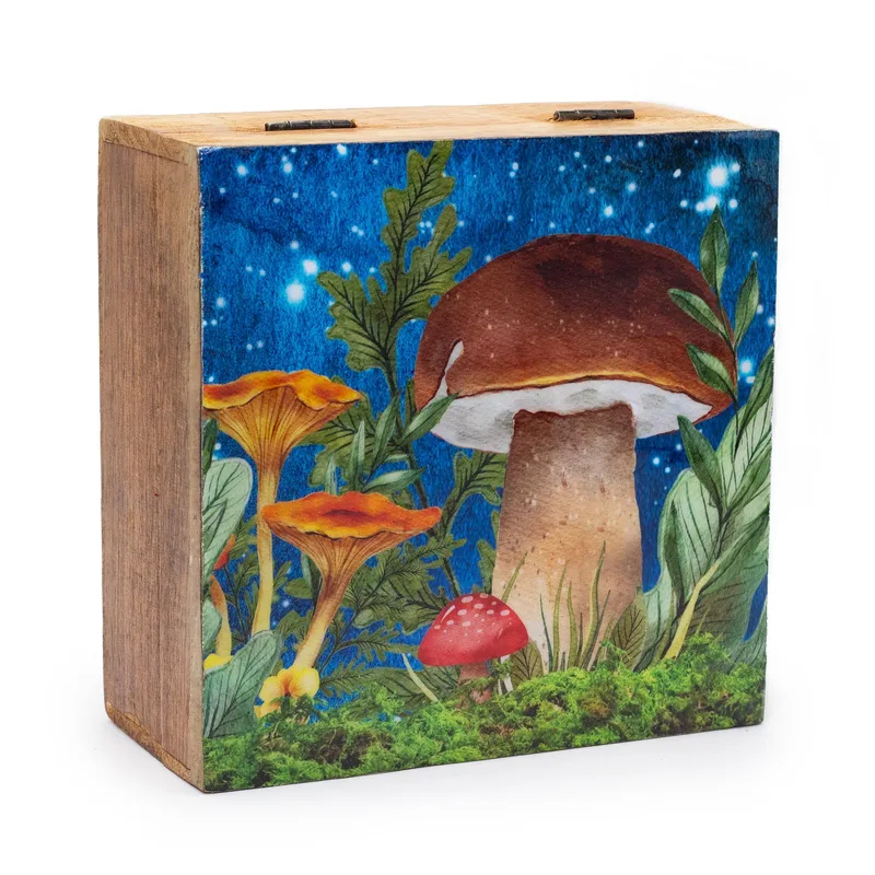 Big Square Scatola 15x17.5x8cm Mushroom Design Teal — foto 1