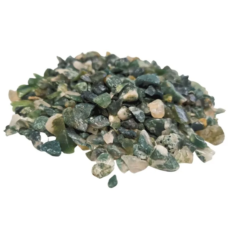 Moss Agate Gemstone Chips Bulk 1KG