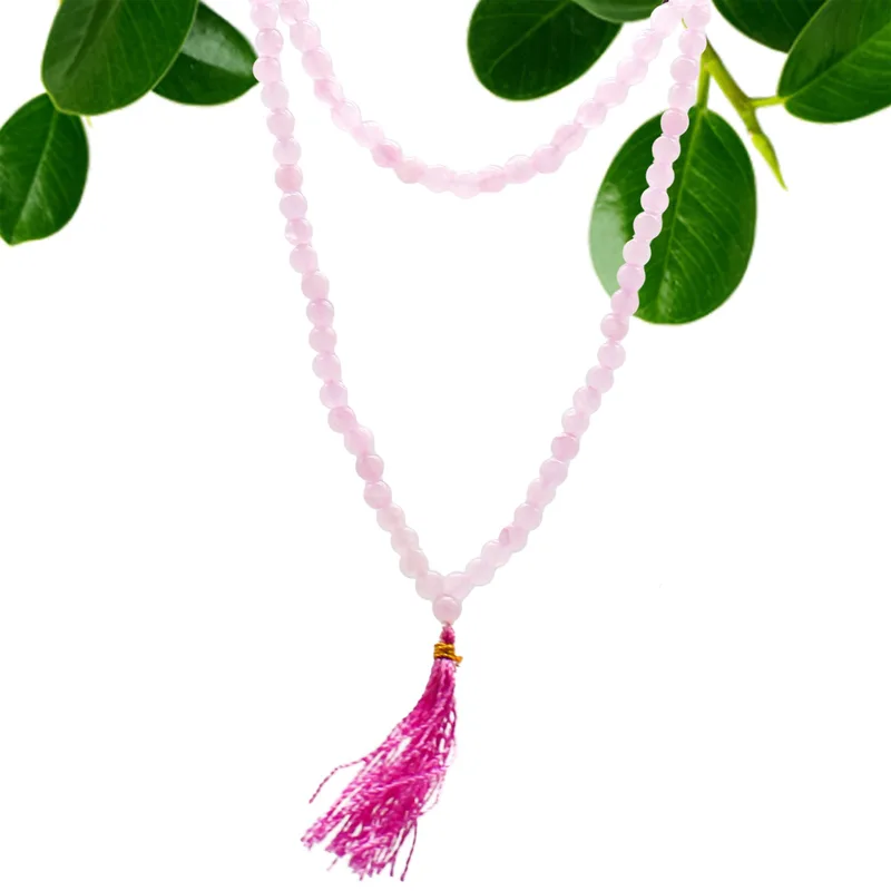 108 Bead Mala Rosa Quartz — foto 2