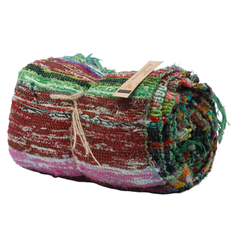 151 x 90cm Luxury Rag Rug Verde — foto 5