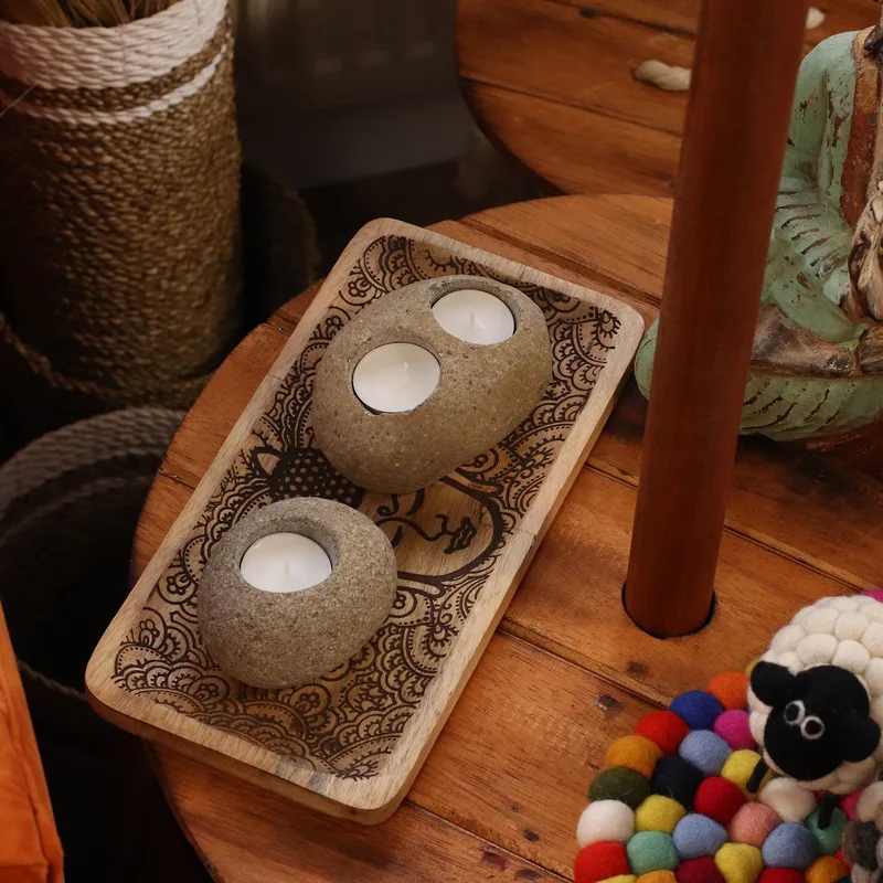 Naturale Riverstone Candela Porta - Double Nightlight — foto 4