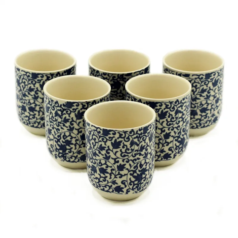 Herbal Tè Cups Blu Pattern