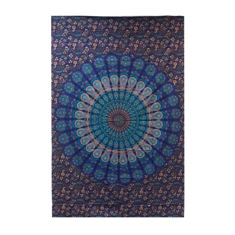 Single Cotton Bedspread + Wall Hanging Classic Mandala 130cm x 200cm