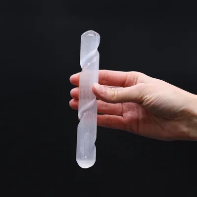 Selenite Spiral Wand - 16 cm ( Round Both Ends) — foto 1
