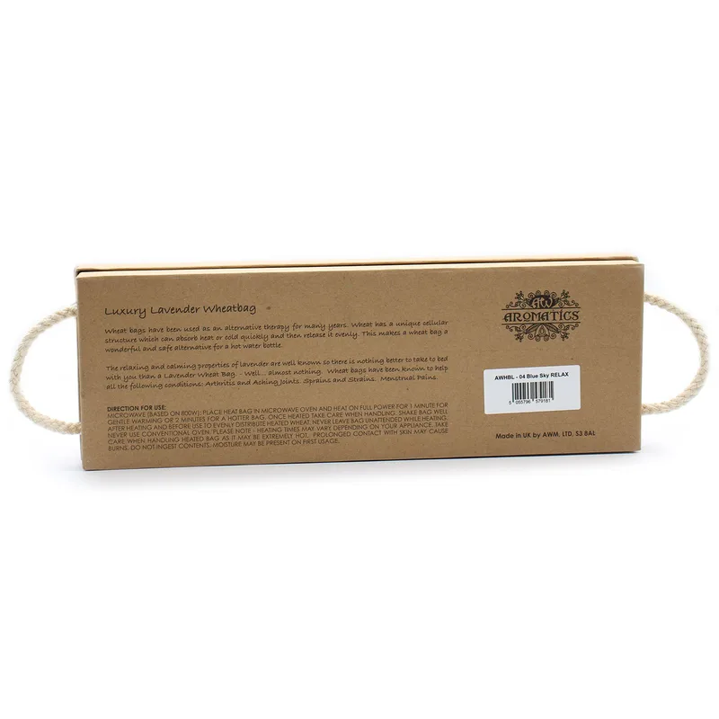 Luxury Lavanda Wheat Bag in Gift Scatola Blu Sky RELAX
